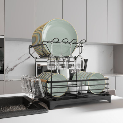 Sabatier Expandable Stainless Steel Dish Rack with Rust-Resistant